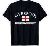 Liverpool Merseyside England Vintage Flag Graphic Kids Womens Mens T Shirt