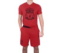 Liverpool Official Football Mens Loungewear Short Pyjamas Red Marl Medium