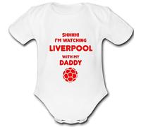 LIVERPOOL present from DADDY for a gift Football Unique Baby Vest Grow Babygrow Cute PERSONALISED Custom Boys Girls Unisex YNWA