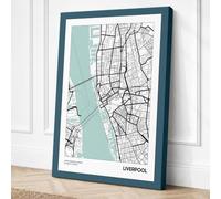 Liverpool Street Grid Canvas Wall Art Print 30x20 Inch (76 x 51 cm)