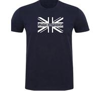 Liverpool T Shirt in Blue Large Union Jack Flag Football Novelty Team Design