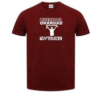 Liverpool T Shirt in Maroon XXL Football Grandad Fan Team Design