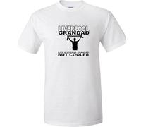 Liverpool T Shirt in White Medium Football Grandad Fan Team Design