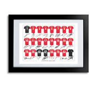 Liverpool Team Squad 2024-2025 Signed Poster Print Framed Picture Photo Autograph Gift 24/25 Mo Salah Alexander-arnold Van Dijk Chiesa (A4 Black Framed & Mounted)
