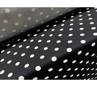‘Liverpool’ Textured Scuba Spandex (Elastane) Stretch Jersey Fabric, per metre - Polka dot Print - Black & White