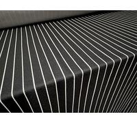 Liverpool Textured Scuba Stretch Spandex Double Jersey Fabric, per metre - Pinstripe - Black & White