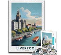 Liverpool United Kingdom Jigsaw Puzzles for Teenagers,Help The Brain Exercise Addictive Toys to Cultivate Patience A Work of Art 38x26cm