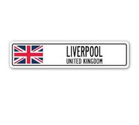 LIVERPOOL UNITED KINGDOM Street Sign British Britons Brits flag city gift