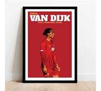 Liverpool - Virgil Van DIJK - Framed Football Print Poster