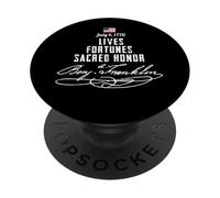 Lives Fortunes Sacred Honor July 4 1776 PopSockets Adhesive PopGrip