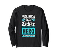 Lives Meet Their Hero I'm Related Mine Cervical Cancer Long Sleeve T-Shirt