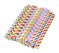 Lives on Green Colourful Long Disposable Paper Drinking Straws 26 x 0.6 cm, 600 Pieces - for Parties, Weddings, Drinks, Bars, Restaurants