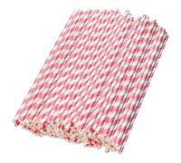 Lives on Green Extra Long Disposable Paper Straws, Pink and White Striped, 26 x 0.6 cm, Pack of 600 - for Drinking, Birthdays, Parties, Decorations, Bars, Restaurants