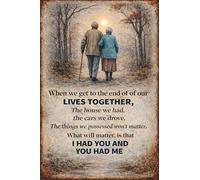 Lives Together Vintage Metal Tin Sign | Novelty Man Cave Decor, Kitchen, Garage, Shed | Rude Retro Father's Day Gift, 30cm x 20 cm, Made in the UK