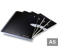Livescribe A5 Size Notebook. 4-Pack writing notebook 80 sheets Black