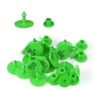 Livestock Animal Ear Tag, 1-100 Number Round Multicolor Animal Ear Tags for Pig Sheep Rabbit Poultry(Green)