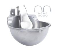 Livestock Automatic Waterer Bowl, Alloy Livestock Drinking Water Trough, Rust Proof Smooth Surface Automatic Water Bowl with Easy Hose Connection for Cattle Goat Pig