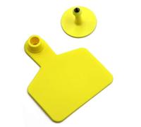 Livestock Blank Ear Tags 100pcs Large PE Precision Animal Identification Blank Ear Tags for Cattle, Pigs, Deer, Camels, Horses Yellow small100pcs
