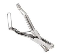 Livestock Ear Notcher, U Shaped Stainless Steel Ear Notcher Plier with Safety Lock for Cattle Sheep Goats Farm Animal Identification Tool