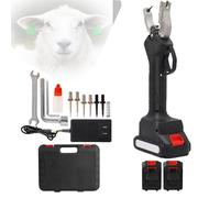 Livestock Ear Tag Applicator, Ear Tags Tool, Electric, Rechargeable, 2PCS Rechargeable Battery, Long Lasting Battery Life,Saves Time and Effort, for Pig Goat Sheep(A)