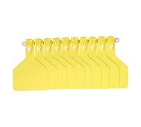 Livestock Ear Tag Kit 100Pcs Bright Yellow Plastic Integrated Farm Cattle Cow Ear Label Tags for Animal Identification Tracking and Management