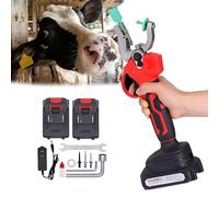 Livestock Ear Tag Tool,Farm Animal Ear Tagger,Quick Marking,Automatic Gear Return,with 2 Batteries /4 Ear Tag Needle,for Cattle Pigs Sheep