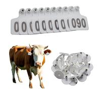 Livestock Ear Tags Identification Tags Livestock Ear Tags for Cattle Goat Pig 100pcs Multicolor Multiple Sizes(White,901-1000)