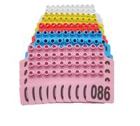 Livestock Ear Tagss Numbered Cattle Ear Tags with Numbers 001-1000 for Cows Sheep Goats Pigs Identification Durable Farm Ranch Animal Tracking Weatherproof Mixed Color 001-100