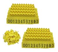 Livestock Ear Tagss Numbered Cattle Ear Tags with Numbers 001-1000 for Cows Sheep Goats Pigs Identification Durable Farm Ranch Animal Tracking Weatherproof Yellow 501-600