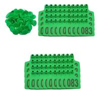 Livestock Ear Tagss Numbered Cattle Ear Tags with Numbers 001-1000 for Cows Sheep Goats Pigs Identification Durable Farm Ranch Animal Tracking Weatherproof Green 601-700