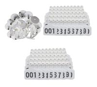 Livestock Ear Tagss Numbered Cattle Ear Tags with Numbers 001-1000 for Cows Sheep Goats Pigs Identification Durable Farm Ranch Animal Tracking Weatherproof White 301-400