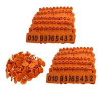 Livestock Ear Tagss Numbered Cattle Ear Tags with Numbers 001-1000 for Cows Sheep Goats Pigs Identification Durable Farm Ranch Animal Tracking Weatherproof Orange 901-1000