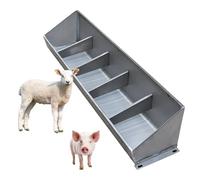 Livestock Feed Trough,Goats Pig Horses Feeding Trough Large, 2 in 1 Stainless Steel Animal Feeder Waterer Troughs for Pasture/Sheep Pens/Farms, Livestock Feeders with Screws(150cm (59 1/10i