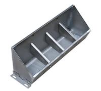 Livestock Feed Trough,Large Capacity Pig Farm Food Trough, Double Side Stainless Steel Livestock Feeding Troughs for Goats/Sheep/Horses/Cattle/Alpacas, Outdoor Hay Feeder(0.5m/1.6ft 4 bit)