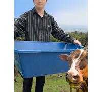 Livestock Feed Trough,Outside Cattle Feeders Bowls for Grain, Piglet Feed Trough Feeder 2 3 4 Horse Sheep Cattle, No Waste Livestock Feeder for Rabbit Chicken Bird