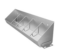 Livestock Feed Trough,Stainless Steel Pig Food Trough, Outdoor Indoor Hog Feeders Livestock 3' 5' 6' Long, Swine Farms/Chicken Feeding Troughs Ground/Hanging Mount(1m/3.3ft 5 bit)