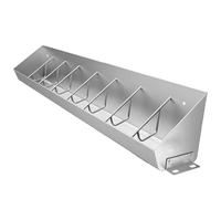 Livestock Feed Trough,Stainless Steel Pig Food Trough, Outdoor Indoor Hog Feeders Livestock 3' 5' 6' Long, Swine Farms/Chicken Feeding Troughs Ground/Hanging Mount(1.5m/4.9ft 8 bit)
