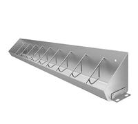 Livestock Feed Trough,Stainless Steel Pig Food Trough, Outdoor Indoor Hog Feeders Livestock 3' 5' 6' Long, Swine Farms/Chicken Feeding Troughs Ground/Hanging Mount(2m/6.6ft 10 bit)