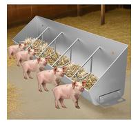 Livestock Feed Trough, Swine Farms/Pig Barn Hog Feeding Trough, 2-in-1 Reusable Livestock Feeder Water Troughs with 5/8/ 10 Place, Easy to Clean Food Trough Slots(39 2/5" (100cm) 5 bit)")