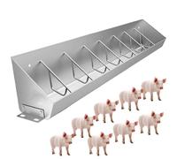 Livestock Feed Trough with Divider, Stainless Steel for Pasture and Farm Use
