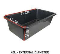 Mortar Mixing Tub Container Garden Construction Building Plastering 40L 65L 90L