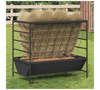 vidaXL Livestock Feeder Black 100 x 60 x 90 cm Cold-Rolled Steel