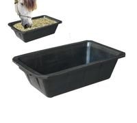 Livestock Feeder Bucket - 10L Capacity, Rubber Material Build, 36x21cm Base Design, 13.5cm Height Structure | Horse Chicken Goat Cattle Deer Water Feed Pan Farm Animal Feeding Solution