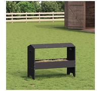Livestock Feeding Trough Black 79x35x62 cm Cold-Rolled Steel Weatherproof 15 kg