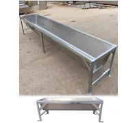 Livestock Feeding Trough for Water and Feed, Heavy-Duty Animal Feeder Container for Poultry, Hogs, Calves, Sheep, Horses, and Alpacas