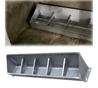 Livestock Feeding Trough, Large Capacity Stainless Steel Open Design for Efficient Animal Feeding