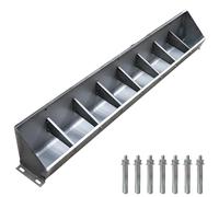 Livestock Feeding Trough, Stainless Steel, Double-Sided Large Capacity for Efficient Outdoor Feeding of Goats, Sheep, Horses, Cattle, Alpacas