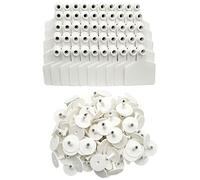 Livestock Identification Blank Ear Tags for Goats Sheep Cattle Cows Pigs 100 Packs TPU Precision Ear Tags (White)