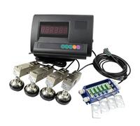 Livestock Load Cell Scale Kit, High Precision Digital Indicator Floor Platform Kit with 4 Waterproof Compression Load Cells for Breeding Agriculture, Cattle, Pigs, Goats