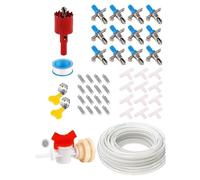 Livestock Nipples Drinkers 6/12 / 24pcs Rustproof Easy Installation Waterer Kits with Bucket Joints Included for Pet Cage Pet Waterer for Rabbits Ferrets